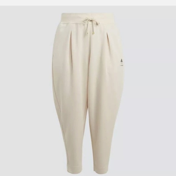 Adidas 11 Honore Sweatpants Women’s Crop Barrel Joggers Pants Cream NWT Size 4X - Picture 6 of 9
